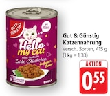 Aktuelle Katzenfutter Angebote bei EDEKA in Frankfurt (Main) Aktuelles Hello my cat Zarte Stückchen in feiner Sauce Angebot bei EDEKA in Frankfurt (Main) ab 0,55 €