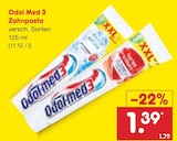 Zahnpasta von Odol Med 3 im aktuellen Netto Marken-Discount Prospekt