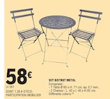 E.Leclerc Mareuil-lès-Meaux - Promo Set Bistrot Metal Promo Set Bistrot Metal à 58,00 € dans le catalogue E.Leclerc à Mareuil-lès-Meaux