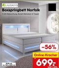 Boxspringbett Norfolk im Angebot bei Netto Marken-Discount in Offenburg Boxspringbett Norfolk Angebote von Juskys bei Netto Marken-Discount Offenburg für 699,00 €