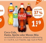 Coca-Cola oder Fanta oder Sprite oder Mezzo Mix bei tegut im Augsburg Prospekt für 1,19 €