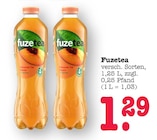 Schwarzer Tee Pfirsich Angebote von Fuzetea bei E center Ettlingen für 1,29 €