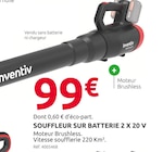 Promo Souffleur sur batterie 2 x 20 v à 99,00 € dans le catalogue Mr. Bricolage à Saint-Yrieix-la-Perche