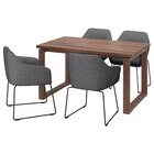 Aktuelles Tisch und 4 Stühle Eichenfurnier braun las./Metall schwarz/grau Angebot bei IKEA in Darmstadt ab 945,00 €
