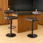 Lot 2 tabourets de bar industriel "lino" en promo chez Brico Dépôt Brest à 69,90 €