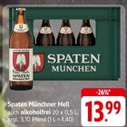 Spaten Münchner Hell oder alkoholfrei Angebote von Spaten bei E center Bad Kreuznach für 13,99 €