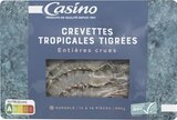 Crevettes tropicales tigrées entières crues surgelées - CASINO en promo chez Casino Supermarchés Crevettes tropicales tigrées entières crues surgelées - CASINO dans le catalogue Casino Supermarchés