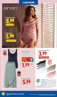 Promo Lingerie dans le catalogue Lidl du moment à la page 18
