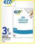 Ramette 500 feuilles - ECO+ en promo chez E.Leclerc Orléans à 3,30 €