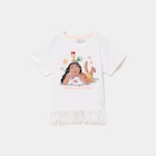 Promo T-shirt à franges coton Vaiana blanc fille à 4,99 € dans le catalogue La Halle à Tourville-la-Rivière