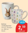 Jumbobecher von Boltze für 2,50 € bei budni im Angebot Jumbobecher von Boltze im aktuellen budni Prospekt