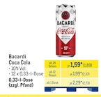 Coca Cola Angebote von Bacardi bei METRO Herford für 1,89 €