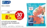 Filets de Saumon Sauvage MSC Surgelés - COSTA en promo chez Intermarché Filets de Saumon Sauvage MSC Surgelés - COSTA dans le catalogue Intermarché