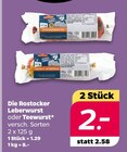 Leberwurst oder Teewurst von Die Rostocker im aktuellen Netto mit dem Scottie Prospekt