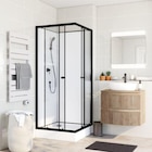 Promo Cabine de douche d'angle avec mitigeur mécanique et douchette l. 80 x L. 80 x H. 200 cm, GoodHome Arkell à 229,00 € dans le catalogue Castorama à Colmar