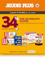 Catalogue Supermarchés Hyper U en cours à Trélissac et alentours, JEUDIS PLUS U, 1 page, 24/02/2026 - 26/02/2026