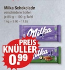 Schokolade im V-Markt Prospekt Schokolade von Milka im aktuellen V-Markt Prospekt für 0,99 €