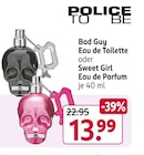 Bad Guy Eau de Toilette oder Sweet Girl Eau de Parfum Angebote von POLICE TO BE bei Rossmann Schwäbisch Gmünd für 13,99 €