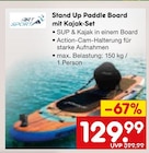 Stand Up Paddle Board mit Kajak-Set Angebote von Art Sport bei Netto Marken-Discount Dortmund für 129,99 €