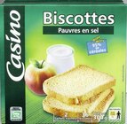 Promo Biscottes Pauvres en sel à 1,29 € dans le catalogue Géant Casino à Saint-Doulchard