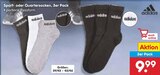 Sport- oder Quartersocken, 3er Pack Angebote von adidas bei Netto Marken-Discount Eisenach für 9,99 €