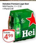 Aktuelle Heineken Angebote bei GLOBUS in Wiesbaden Aktuelles Premium Lager Beer Angebot bei GLOBUS in Wiesbaden ab 4,99 €