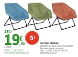 Fauteuil camping - E.Leclerc Fauteuil camping à 19,90 € dans le catalogue E.Leclerc