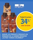 Promo 34% sur les produits présents en magasin de la gamme boissons lactees candia colombus à  dans le catalogue E.Leclerc à Plouguernével