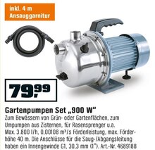 Gartenpumpen Set „900 W“ bei OBI in Kassel Gartenpumpen Set „900 W“ im Angebot bei OBI Kassel für 79,99 €