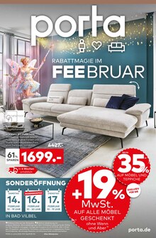Heizkissen im porta Möbel Prospekt "RABATTMAGIE IM FEE-BRUAR" mit 24 Seiten (Offenbach (Main))
