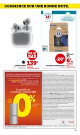 Promos Écouteurs Bluetooth dans le catalogue "La rentrée À PRIX BAS" de Super U à la page 35