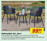 Balkonmöbel-Set 'Dora' Angebote bei toom Baumarkt Velbert für 99,99 €