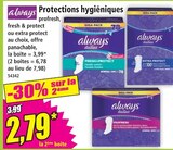 Promo Protections hygiéniques Fresh & Protect à 2,79 € dans le catalogue Norma à Valentigney