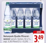 Mineralwasser Angebote von Naturpark Quelle bei E center Ulm für 3,49 €