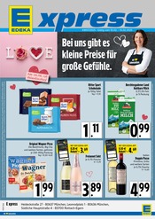 Aktueller E xpress Supermarkt Prospekt in Tegernsee und Umgebung, "Bei uns gibt es kleine Preise für große Gefühle." mit 4 Seiten, 10.02.2025 - 15.02.2025