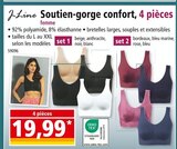 Soutien-gorge confort, 4 pièces femme - J-LINE en promo chez Norma Besançon à 19,99 €