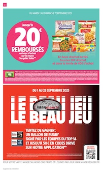 Catalogue Intermarché de la semaine "LA RENTRÉE C'EST NUL ALORS ON VOUS LA REMBOURSE" avec 2 pages, valide du 02/09/2025 au 14/09/2025 pour Saint-Étienne et alentours Prospectus Intermarché de la semaine "LA RENTRÉE C'EST NUL ALORS ON VOUS LA REMBOURSE" avec 2 pages, valide du 02/09/2025 au 14/09/2025 pour Saint-Étienne et alentours
