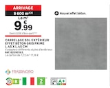 Carrelage sol extérieur effet béton gris prime L.45 X L.45 CM - Frassinoro en promo chez LEROY MERLIN Carrelage sol extérieur effet béton gris prime L.45 X L.45 CM - Frassinoro dans le catalogue LEROY MERLIN