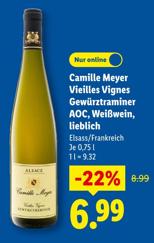 Vieilles Vignes Gewürztraminer AOC, Weißwein, lieblich