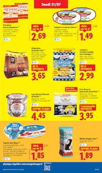 Promotion Beurre dans le prospectus Lidl, valable du 31/07/2025 au 06/08/2025 Promo Beurre dans le catalogue Lidl du moment à la page 15