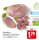 EDEKA Elsenfeld - Schweine-Schnitzel Angebot im Prospekt Schweine-Schnitzel bei EDEKA im Elsenfeld Prospekt für 1,29 €