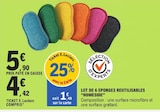 Lot de 6 éponges réutilisables - HOMESIDE à 4,42 € dans le catalogue E.Leclerc