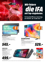 MediaMarkt Saturn Prospekt der aktuellen Woche, gültig von 06.09.2026 bis 06.09.2026 Aktueller MediaMarkt Saturn Prospekt "Wir feiern die IFA mit Top-Angeboten." mit 2 Seiten