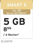 SIM-Karte SMART S tarif Angebote bei Tchibo im Supermarkt Mönchengladbach für 8,99 €