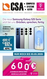 Aktueller CSA Computer Elektromarkt Prospekt in Kalkar und Umgebung, "Die neue Samsung Galaxy S25 Serie jetzt bei uns: Drücken, sprechen, fertig." mit 8 Seiten, 04.02.2025 - 09.02.2025