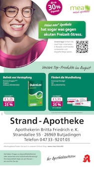 Aktueller mea - meine apotheke Prospekt "Unsere August-Angebote" Seite 1 von 4 Seiten für Butjadingen