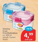 to go Frischhaltedose von Sistema im aktuellen budni Prospekt