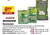 Rasensamen im toom Baumarkt Prospekt Rasensamen von toom im aktuellen toom Baumarkt Prospekt für 9,99 €
