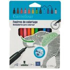 12 feutres pointe fine classic - CARREFOUR en promo chez Carrefour Market 12 feutres pointe fine classic - CARREFOUR dans le catalogue Carrefour Market
