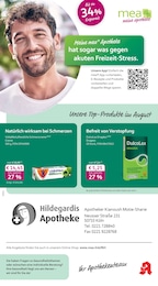 mea - meine apotheke Prospekt für Köln mit 4 Seiten mea - meine apotheke Prospekt für Köln: "Unsere August-Angebote", 4 Seiten, 01.08.2026 - 31.08.2026